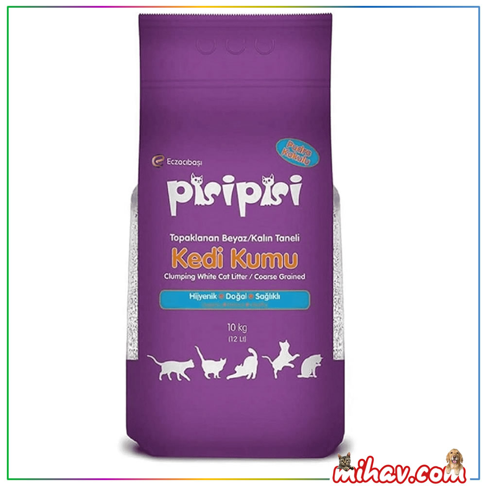 PisiPisi Kalın Taneli Topaklanan Kedi Kumu 10 Kg (12 Lt)