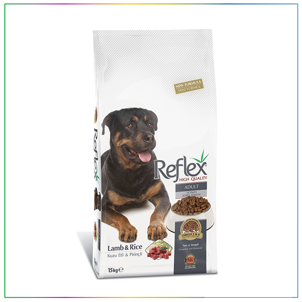 Reflex Kuzu Etli ve Pirinçli Yetişkin Köpek Maması 15 Kg