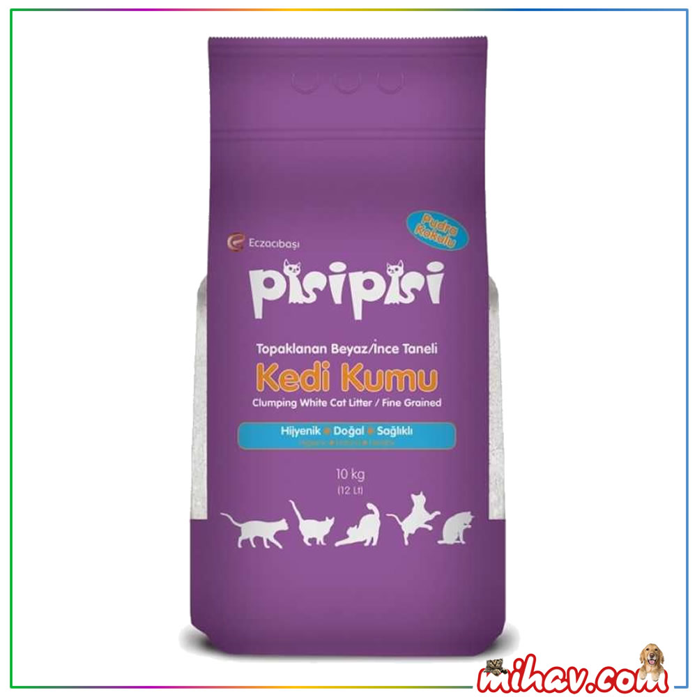 Pisi Pisi Kedi Kumu İnce Taneli Pudra Kokulu 10 Kg