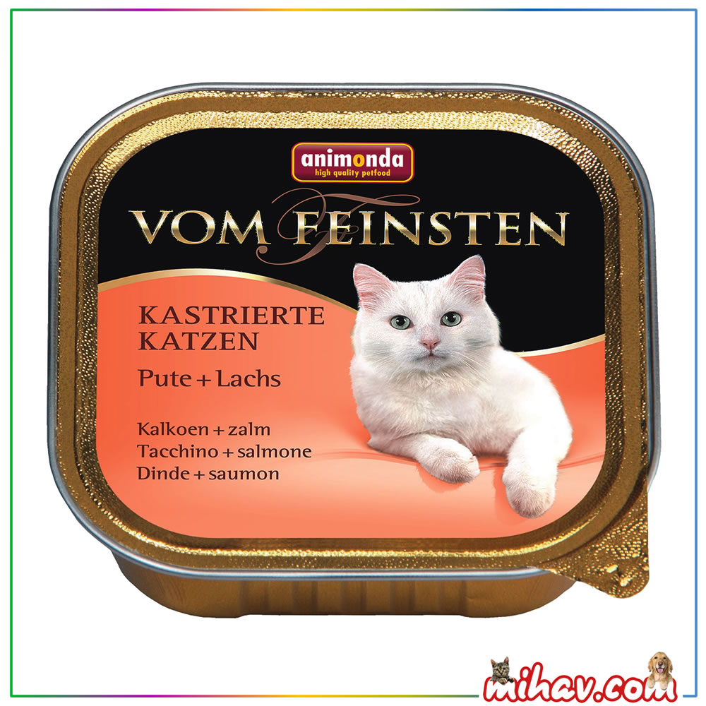 Animonda Hindi Eti&amp;Somonlu Kısırlaştırılmış Kedi Konservesi 100 gr