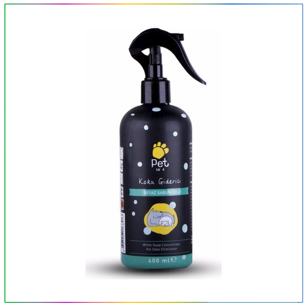 Pet Love Beyaz Sabun Özlü Kedi ve Köpek Koku Giderici Sprey 400ml
