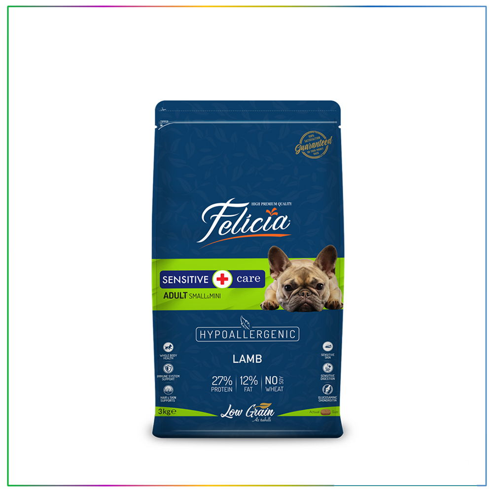 Felicia Az Tahıllı 3 Kg Yetişkin Kuzulu Small/Mini HypoAllergenic Köpek