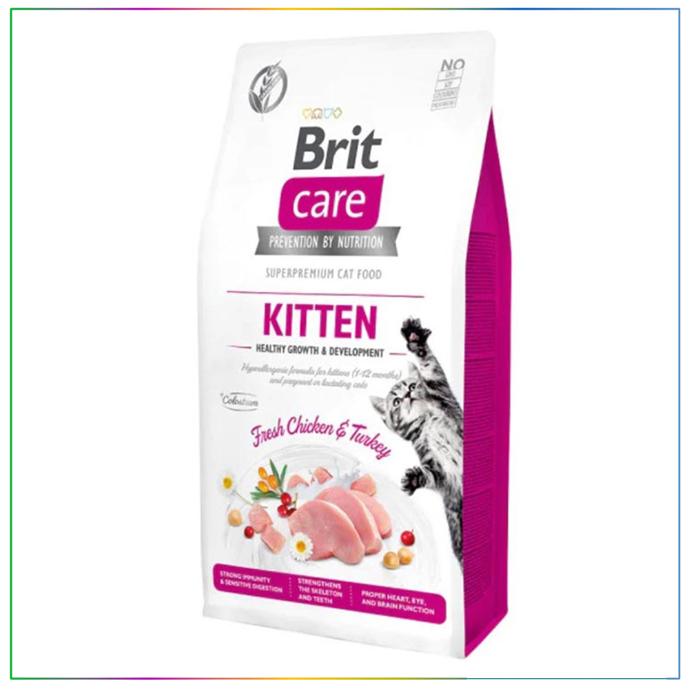 Brit Care Kitten Healthy Growth Tahılsız Tavuklu & Hindili Yavru Kedi