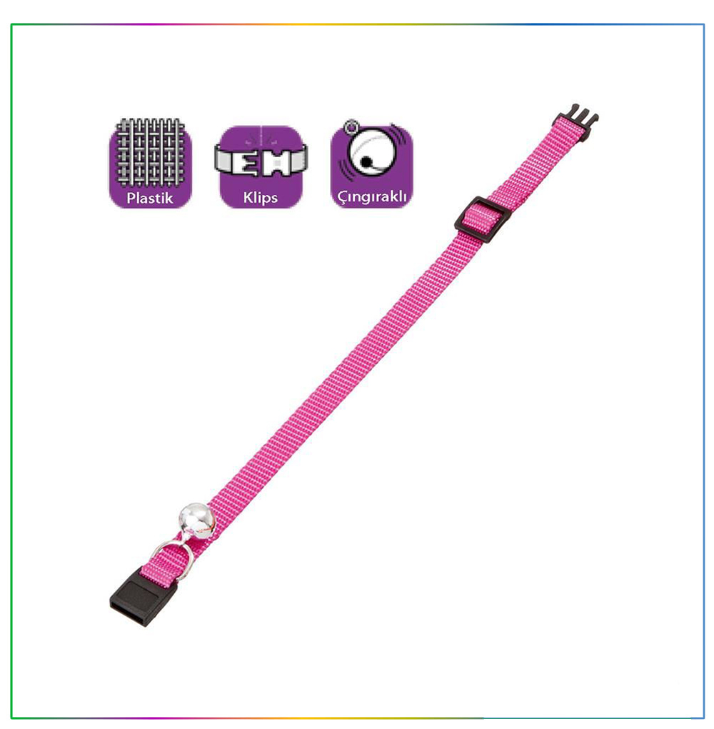 Flamingo Kedi Boyun Tasması Pembe 30 cm