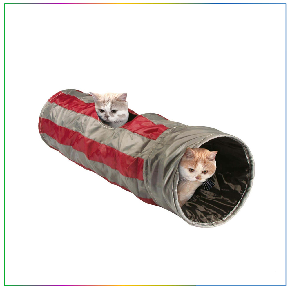 Flamingo Cat Tunnel Feline Catnip�li Katlanabilir Kedi Tüneli Çadırı 90 cm