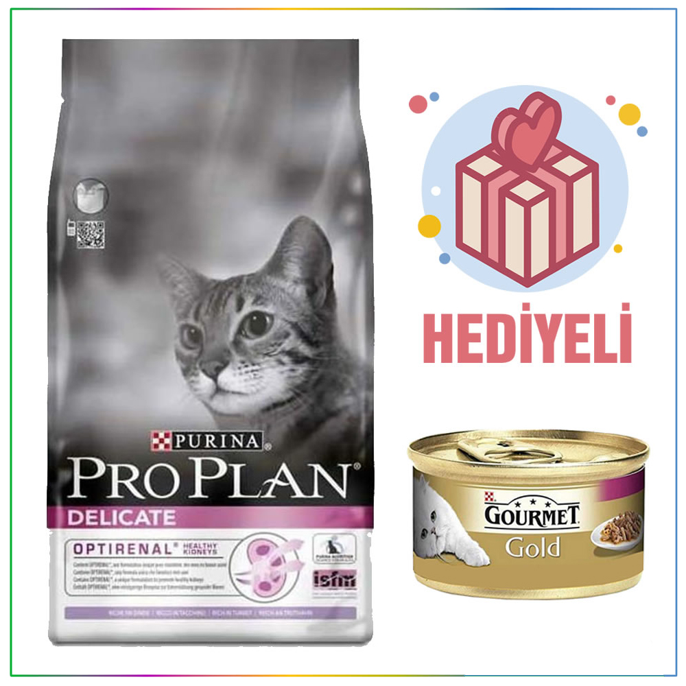 Pro Plan Delicate Hindili ve Pirinçli Seçici Kedi Maması 3 KG