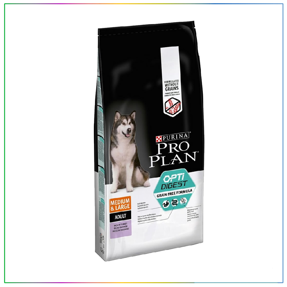 Pro Plan Tahılsız Orta Irk Hassas Hindili Yetişkin Köpek Maması 2.5Kg