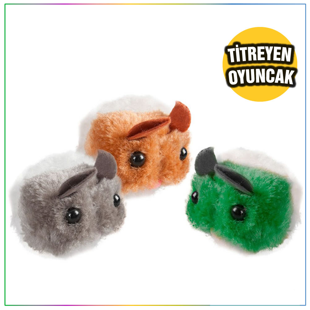 Karlie Titreyen Peluş Fare Kedi Oyuncağı 7 Cm