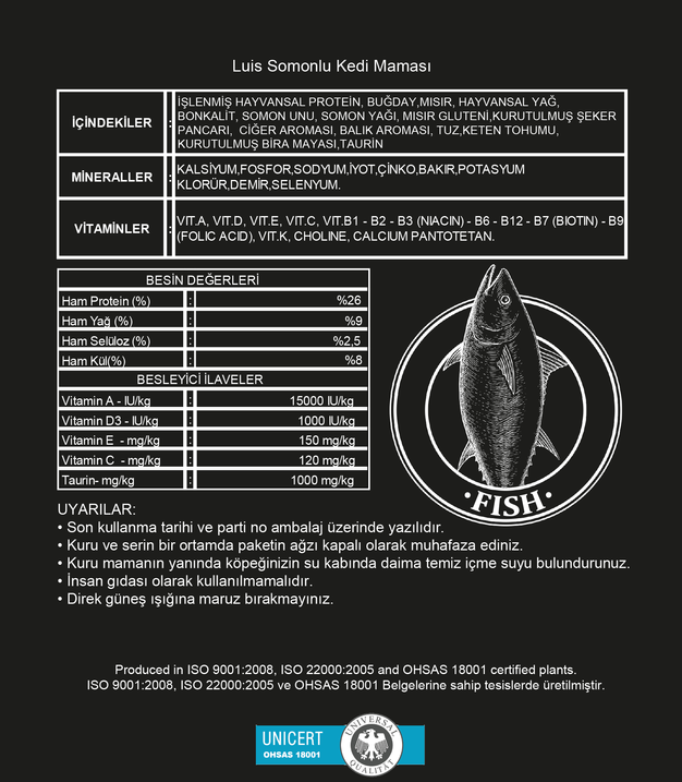 Luis Balıklı Adult Yetişkin Kedi Maması 15 KG